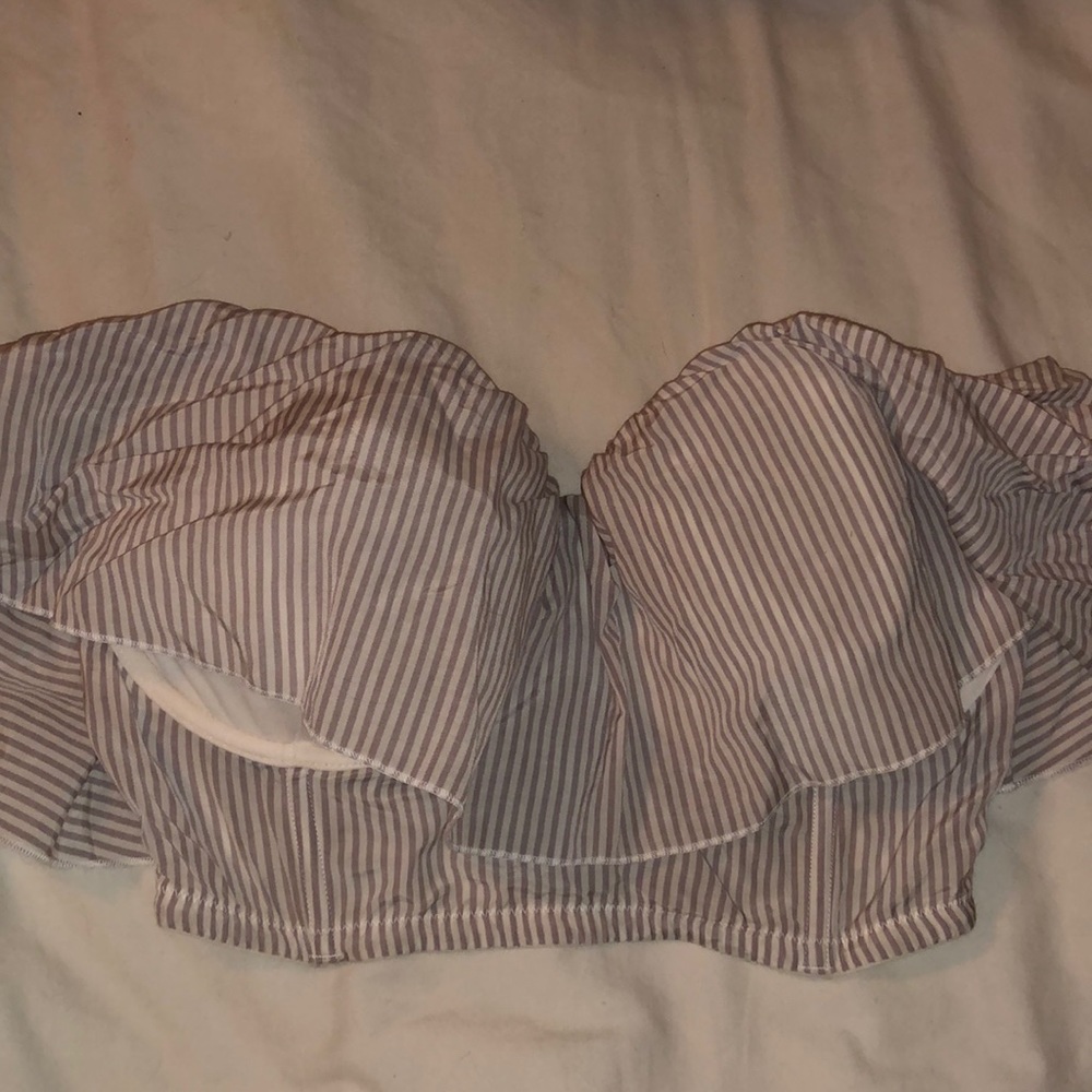 NWT off the shoulder long line bra bandeau top